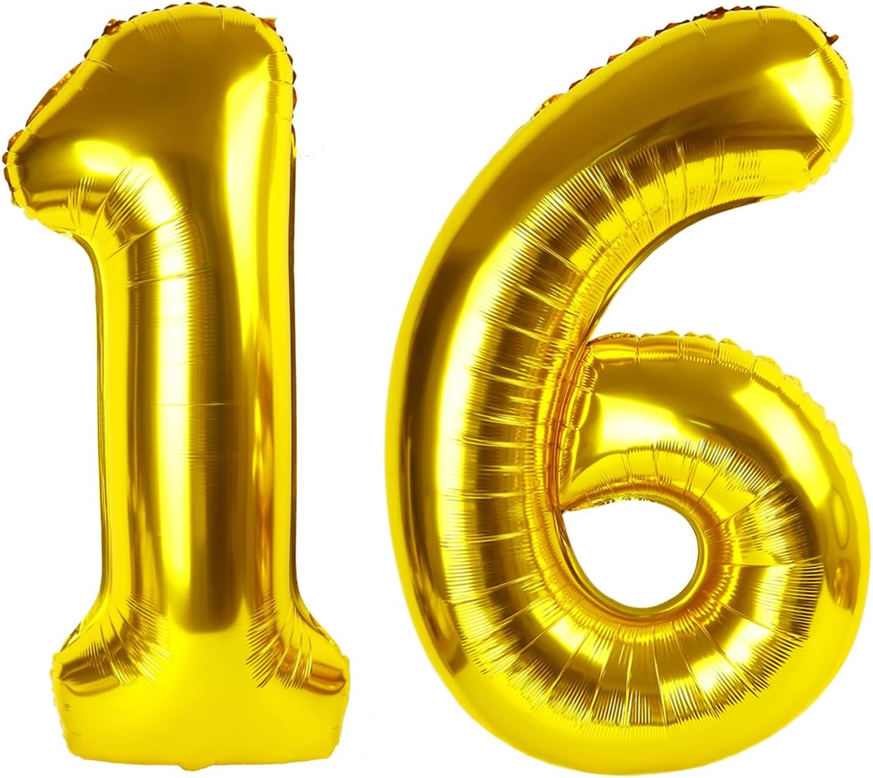 Skiennix 40 Inch Gold Number Balloon - Perfect for 16th Birthday & Wedding Celebrations | Large Foil Decoration