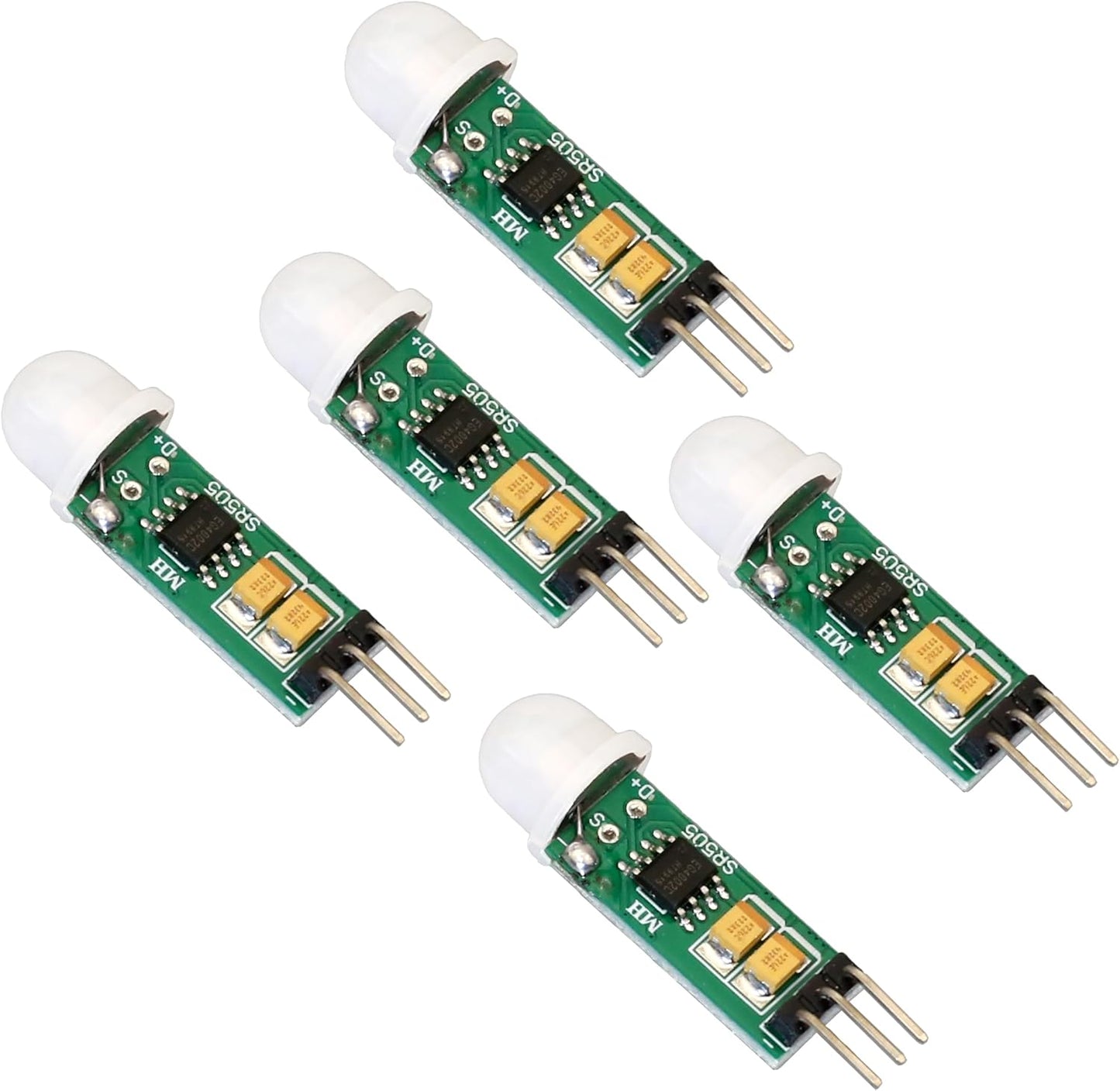 TorqueVance HC-SR505 (5-Pack) PIR Motion Sensor Mini Infrared Human Body Detector Module Compatible with Arduino