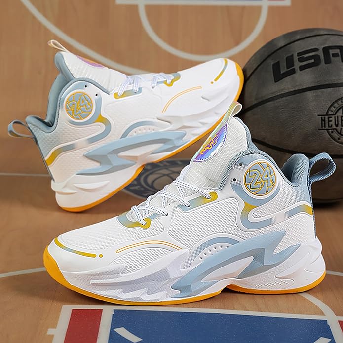 Boys Basketball Shoes Breathable Indoor Athletic Shoes Youth Outdoor Fashion Sneakers Comfortable Basketball Shoes for Girls