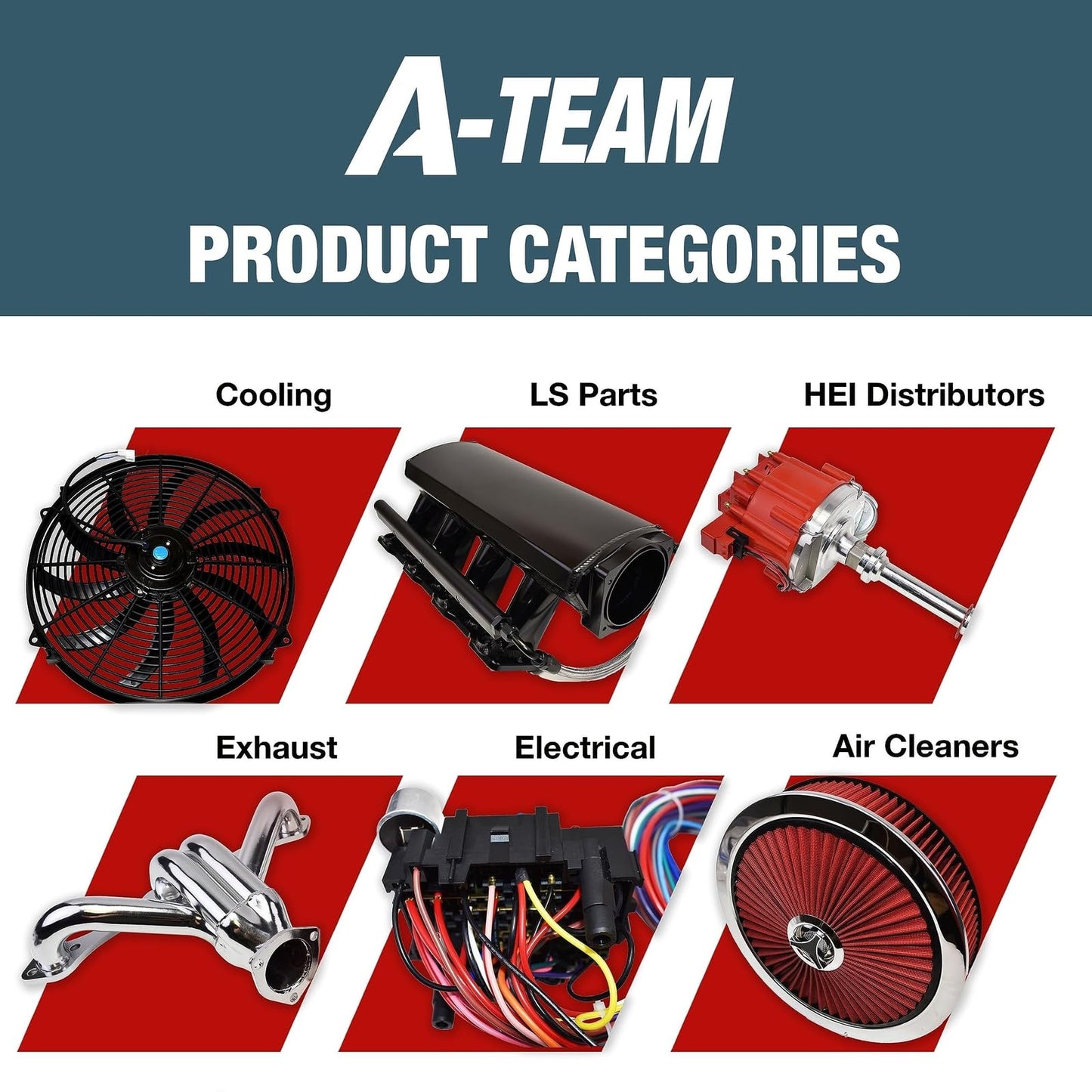 A-Team Performance R2R Complete Distributor - Ready 2 Run Compatible with Chevy SBC BBC 283-454 Series - Automotive Replacement Ignition Parts Two-Wire Installation with Red Cap