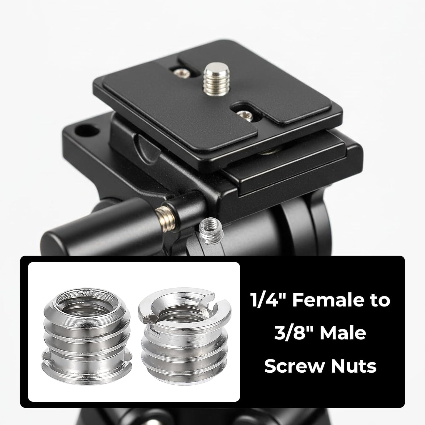 SynHHergyx 10 1/4"-20 3/8"-16 PCS Female to Male Tripod Adapter Reducer Bushing Converter Screw Adapter for DSLR Camera