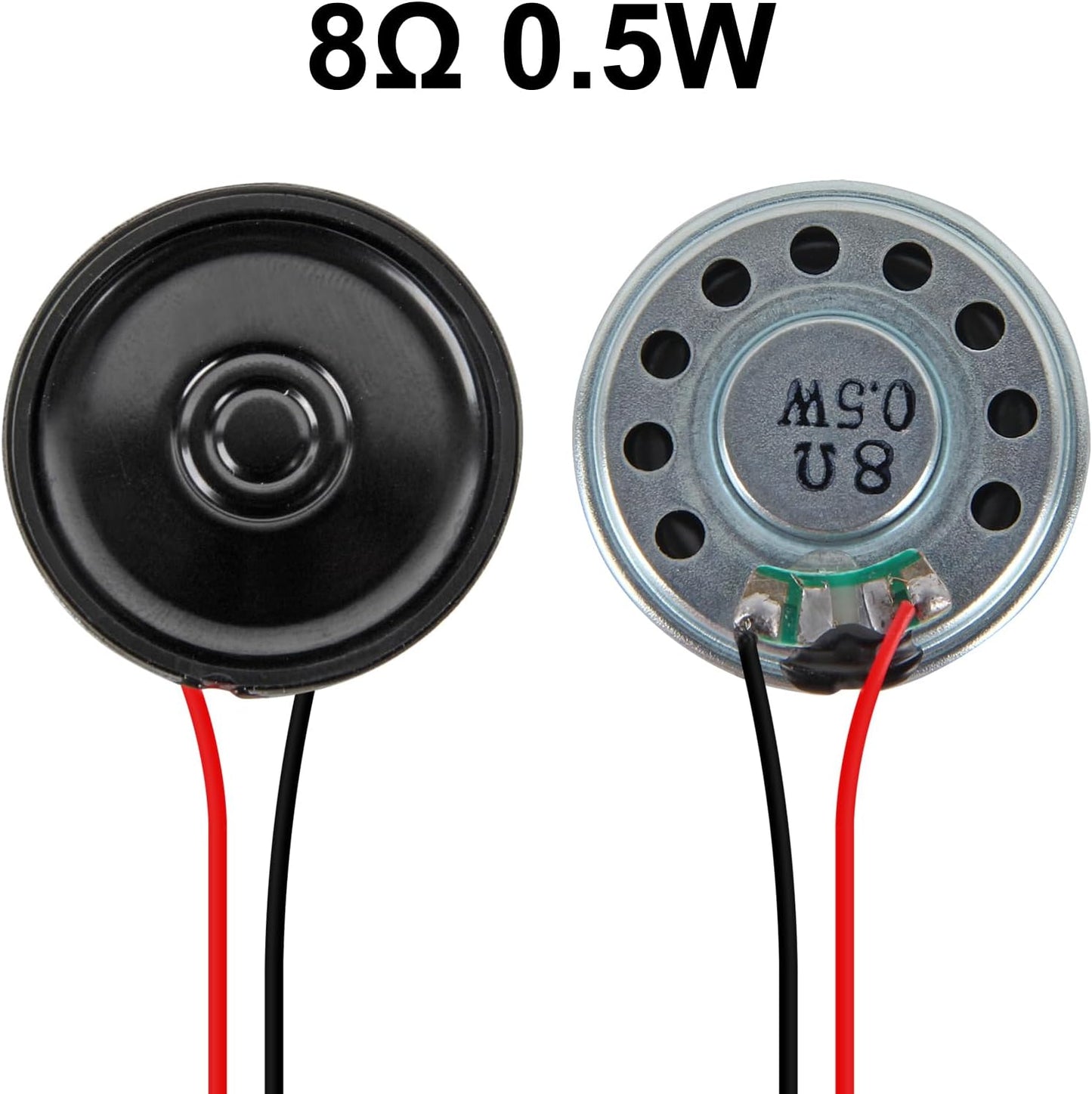 DWEII 10PCS 8 8R 0.5W 30mm JST-PH1.25mm-2 Ohm Ultra-Thin Horn Mini DIY Speaker Speaker with pin Interface for Mini