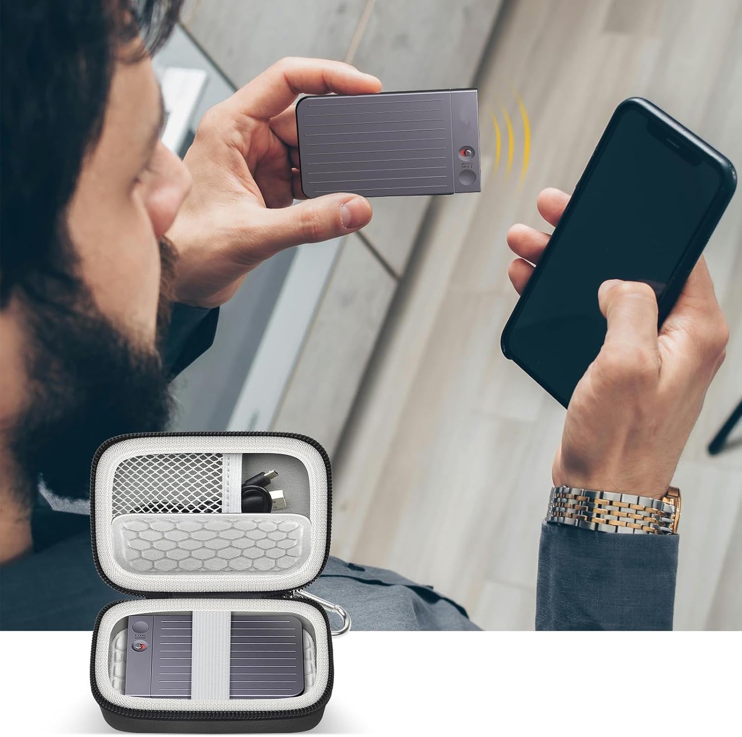 Travel Carrying Case Compatible with Plaud Note/for Plaud Note Pro AI Voice Recorder, Hard Storage Bag for Digital