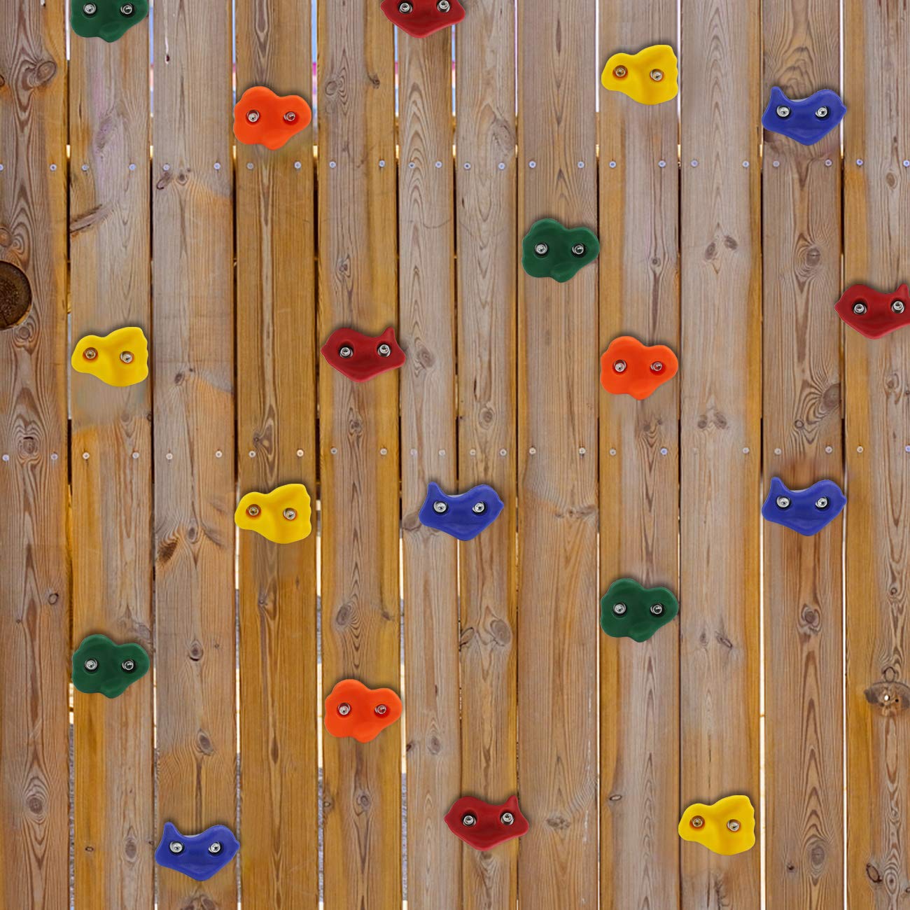 Ogrmar 25 PCS Rock Climbing Holds Set with Mounting Screws and Hardware for DIY Kids Indoor and Outdoor Play Set Use