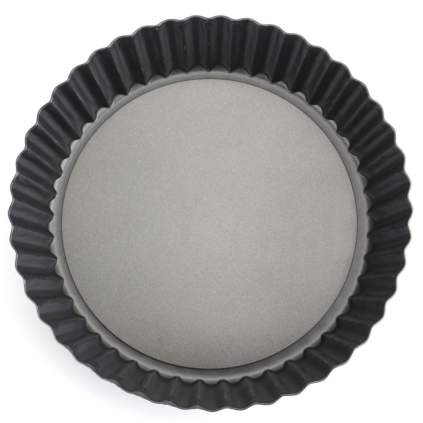Tosnail Deep Tart Pan, 9.5" x 2" Quiche Pie Pan with Removable Loose Bottom, Fluted Baking Pan