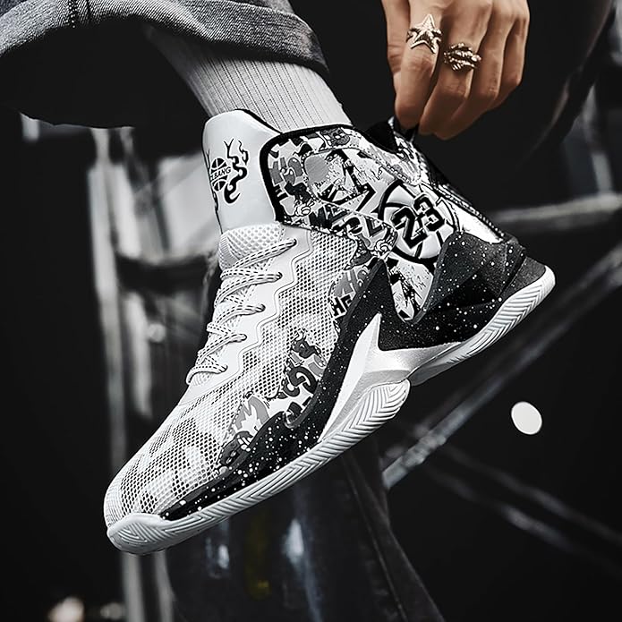 Boys Basketball Shoes Breathable Indoor Athletic Shoes Youth Outdoor Fashion Sneakers Comfortable Basketball Shoes for Girls