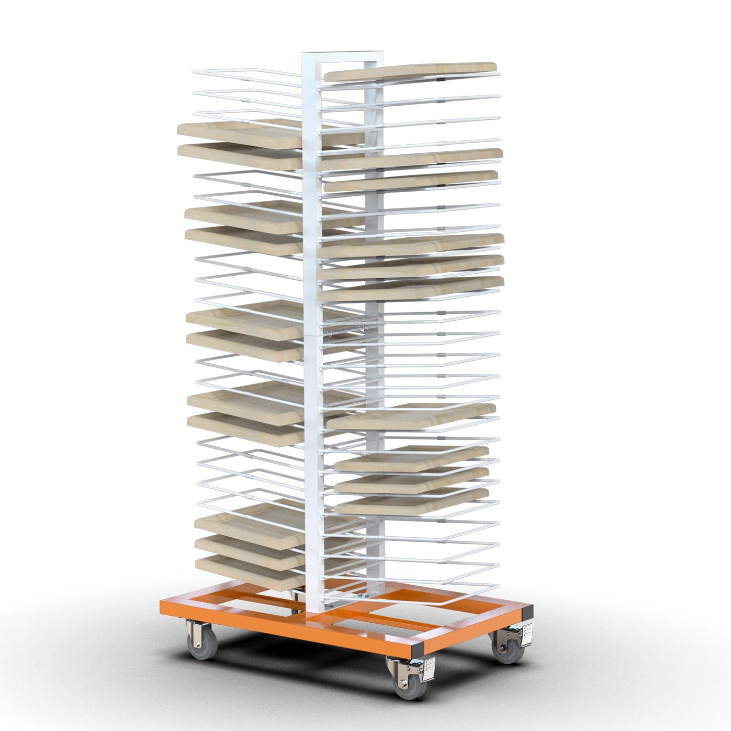 Tredre 50 Shelves Paint Drying Rack with 4 Casters for Cabinet & Full-Size Doors, Art Studio – Space-Saving, Movable, 2.1" Shelf Spacing & 25lbs Capacity per Shelf