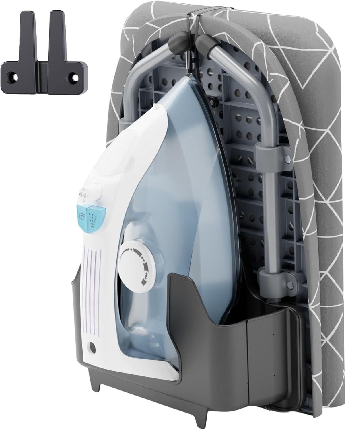 XABITAT Table Top Ironing Board - Portable Space-Saving Design with Wall Mount | Gray Mini Iron Board