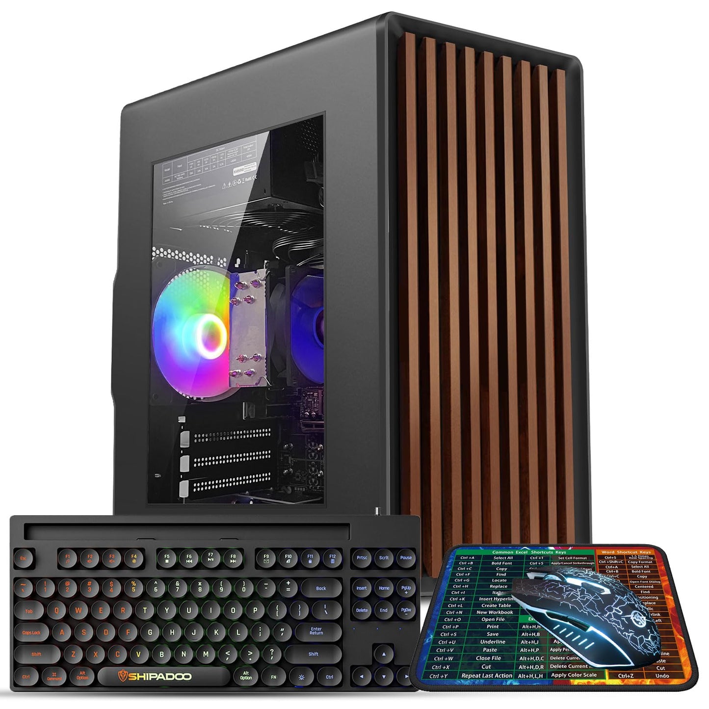 Kroteaup Business Desktop PC, Intel Core i7-4770 3.4GHz, 16GB DDR3, 512GB SSD, WiFi 6.0, Prebuilt Windows 11 Home Tower for Home Office & Study