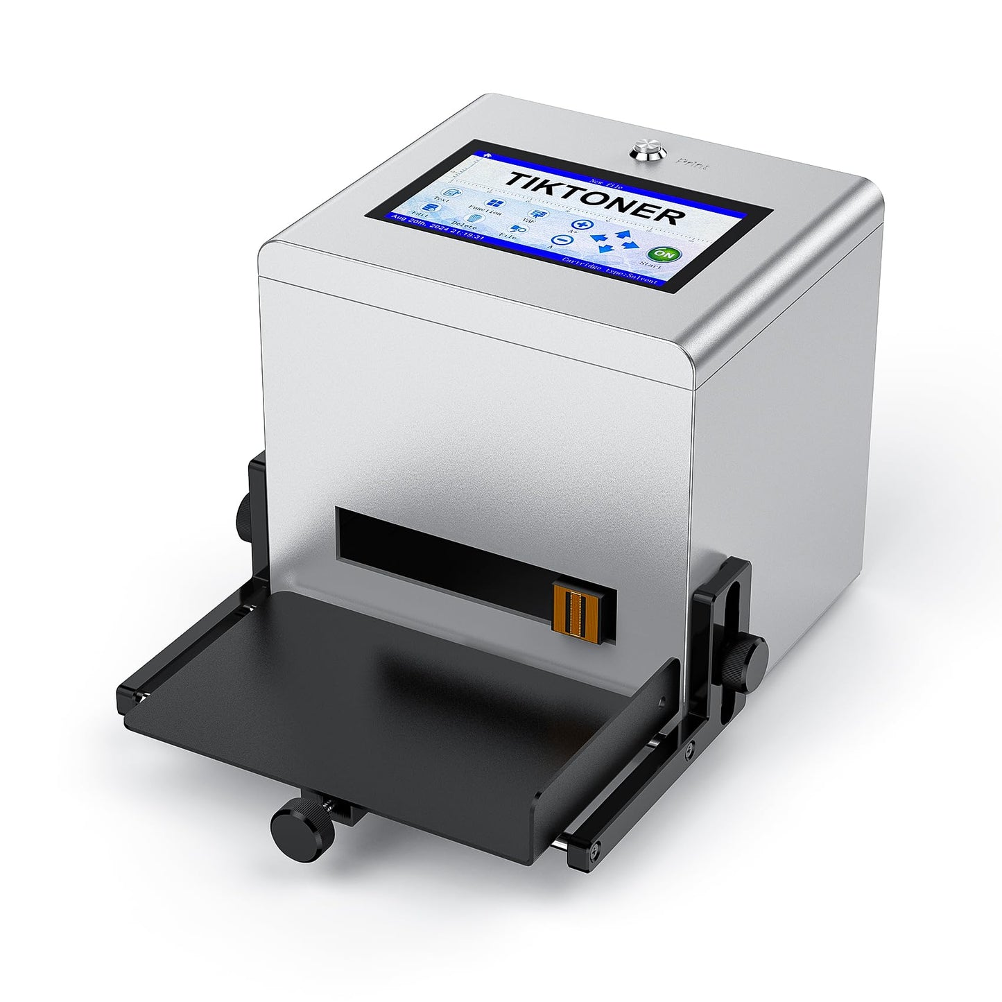 TIKTONER Inkjet Coding Machine, Date Printer with 7-inch Touch Screen Batch Code Printer with 42ml Quick-Drying Ink Cartridge Inkjet Coder for Barcode/QR Code/Number/Picture Print on Many Materials