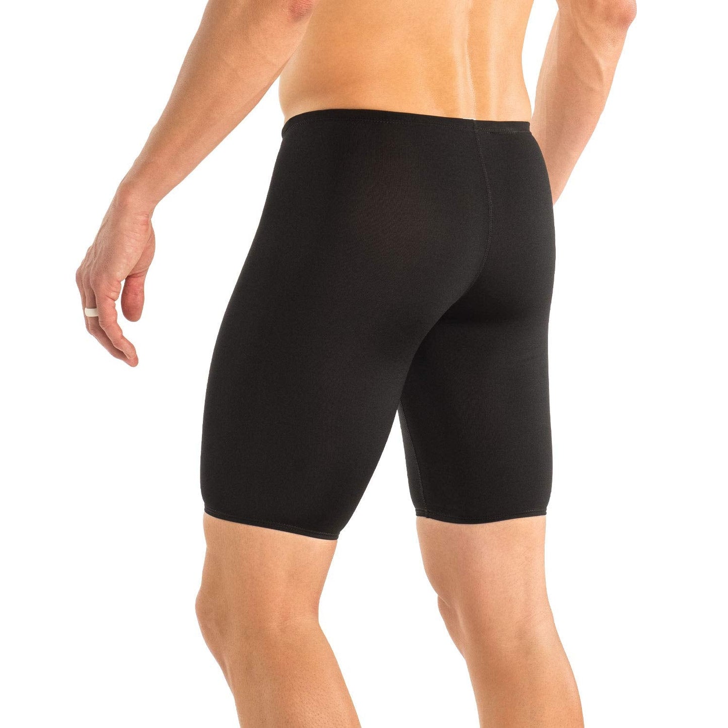 Dolfin Winner's Men's Athletic Swimsuit - Training Jammer Shorts for Racing and Competitions (Black, XL)