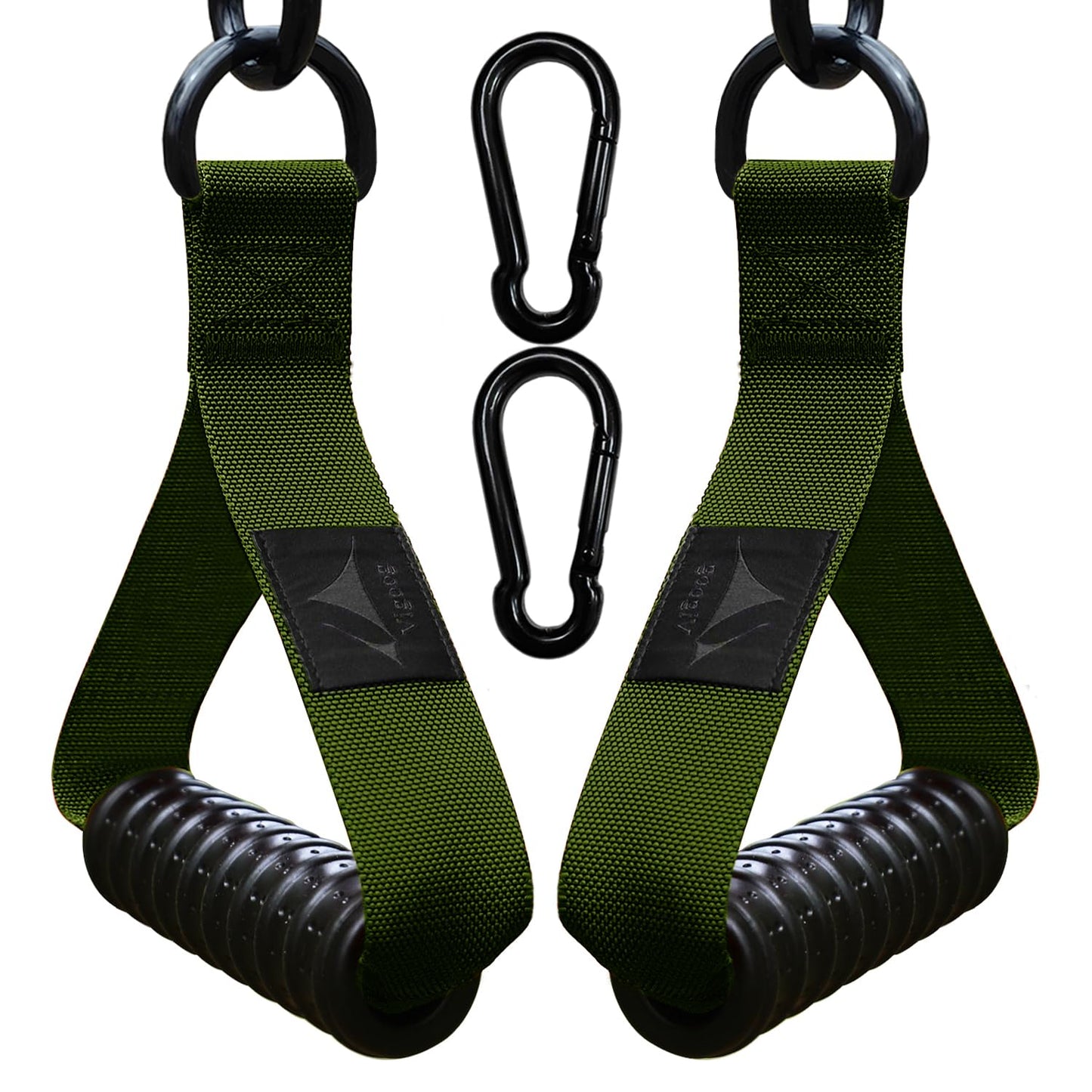 Vigoog Heavy Duty Gym Workout Handle Attachments - Powerful, Comfortable & Anti-Slip Rubber Exercise Grips for Cable Machines, Pulley Systems and Other Fitness Equipments