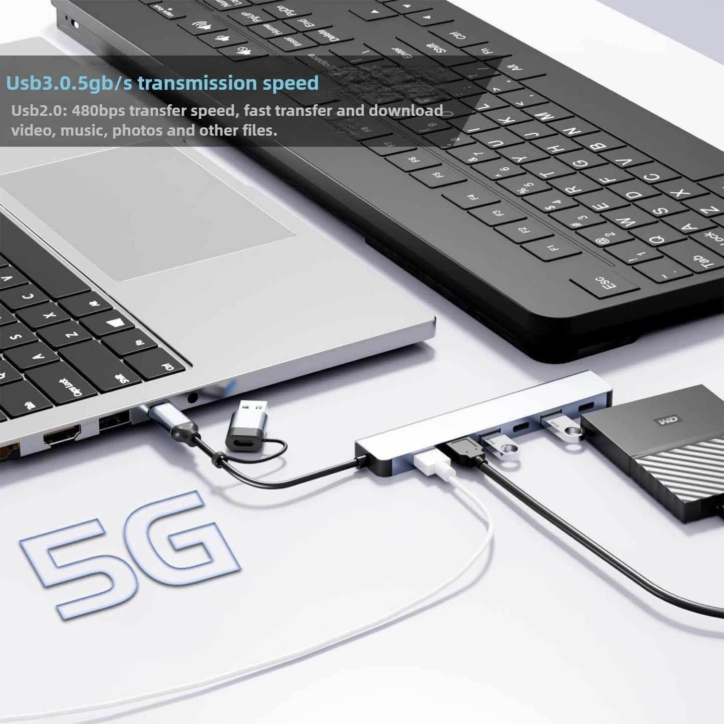 SkyeySnail 8 1, 3.0 2.0, 8 USB3.0 USB Hub in USB A/C to USB USB Ports Portable USB Splitter, USB Docking Station