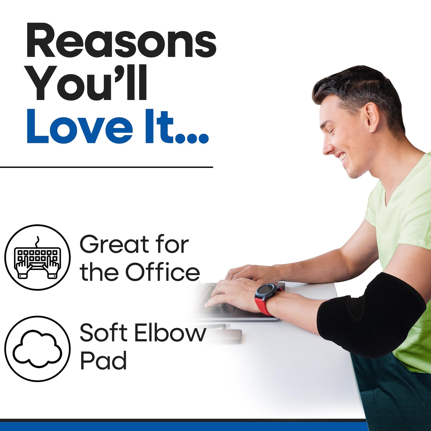 Soft Elbow Pad For Bursitis & Elbow Tendonitis Relief Wrap | Padded Compression Sleeve for Bursitis | Tendonitis Relief Wrap Pads | Tennis Elbows Brace for Women Men | Arm Cushion Brace | Large / XL