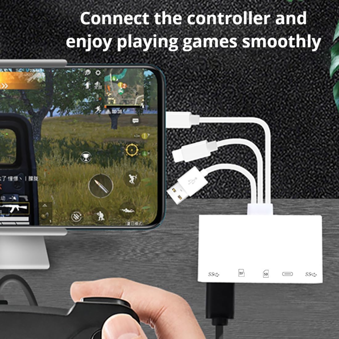 MiaoYfei 5-in-1 SD/SDHC/SDXC/MMC USB OTG Adapter & SD Card Reader, Memory Card Reader, USB C and USB A Devices with PD