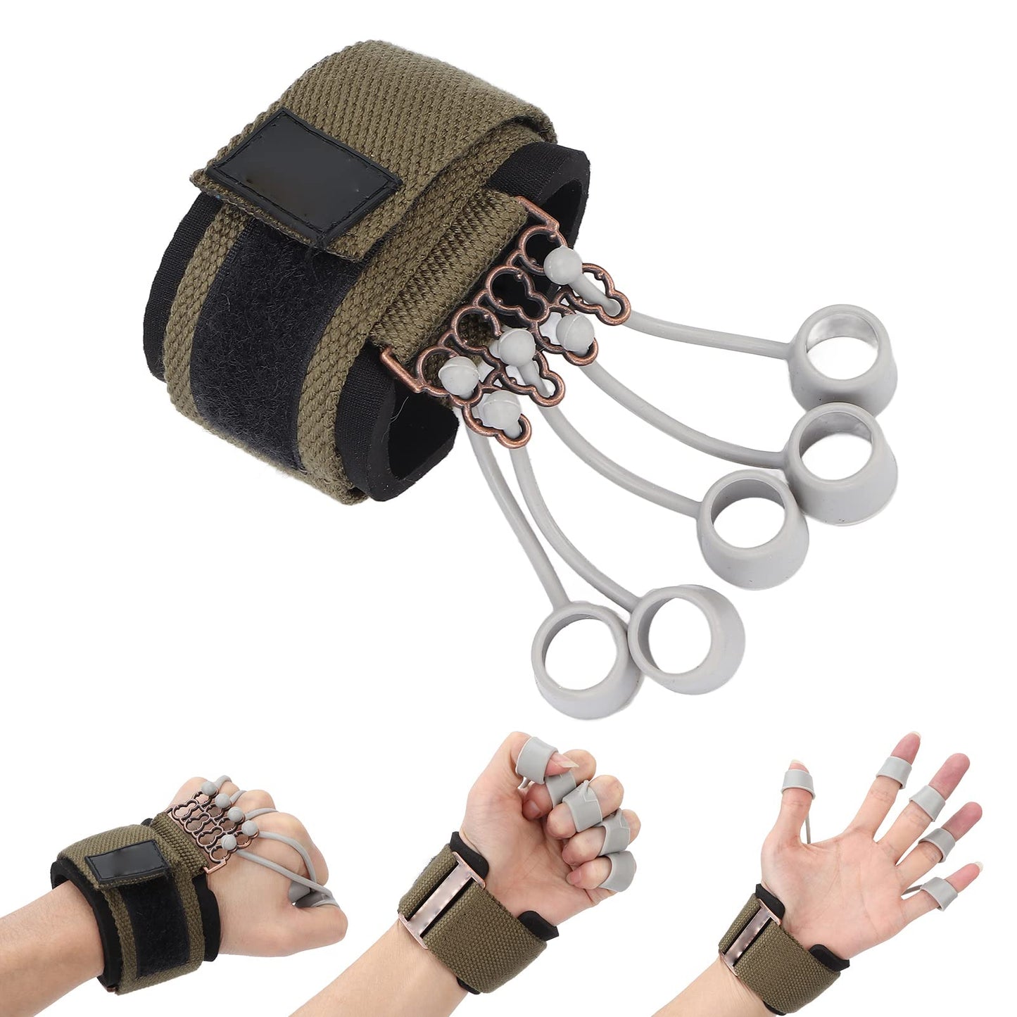 Finger Exerciser, 20Lb/40Lb Hand Grip Strengthener, Hand Strengthener Finger Band Guitar Finger Stretcher Hand Yoga Equipment for Forearm, Arthritis, Carpal Tunnel (Green 20 lbs)