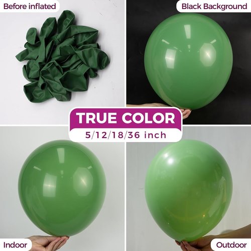 Bezente Sage Green Latex Party Balloons - 150 Pack of 5-Inch Round Helium Balloons for Weddings & Celebrations