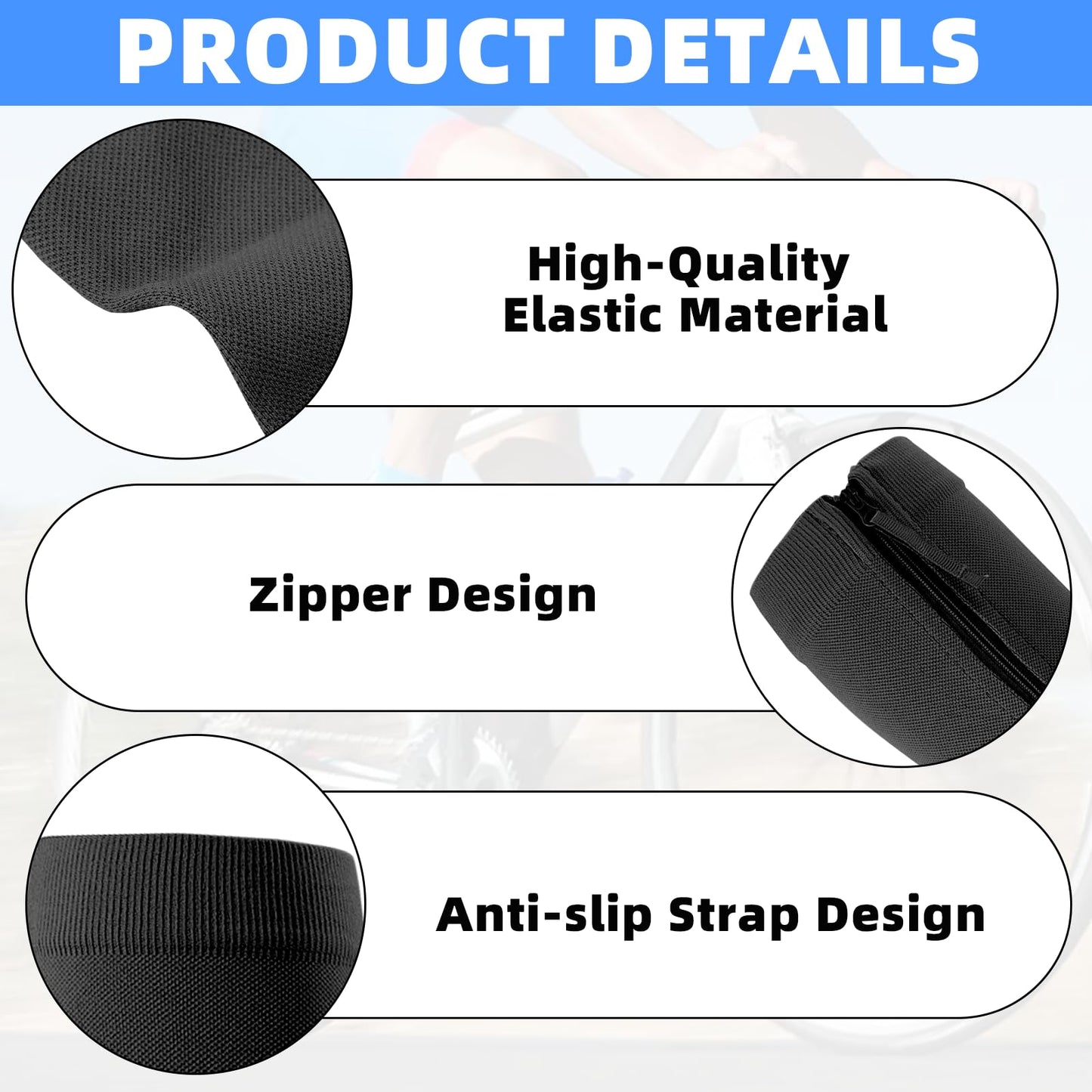 2 Piece Compression Sleeves for Women Calf, Leg Compression Sleeve with Zipper, Footless Compression Socks for Shin Splint Relief, Calf Brace for Use While Running and Cycling, Shin Sleeves(Black)