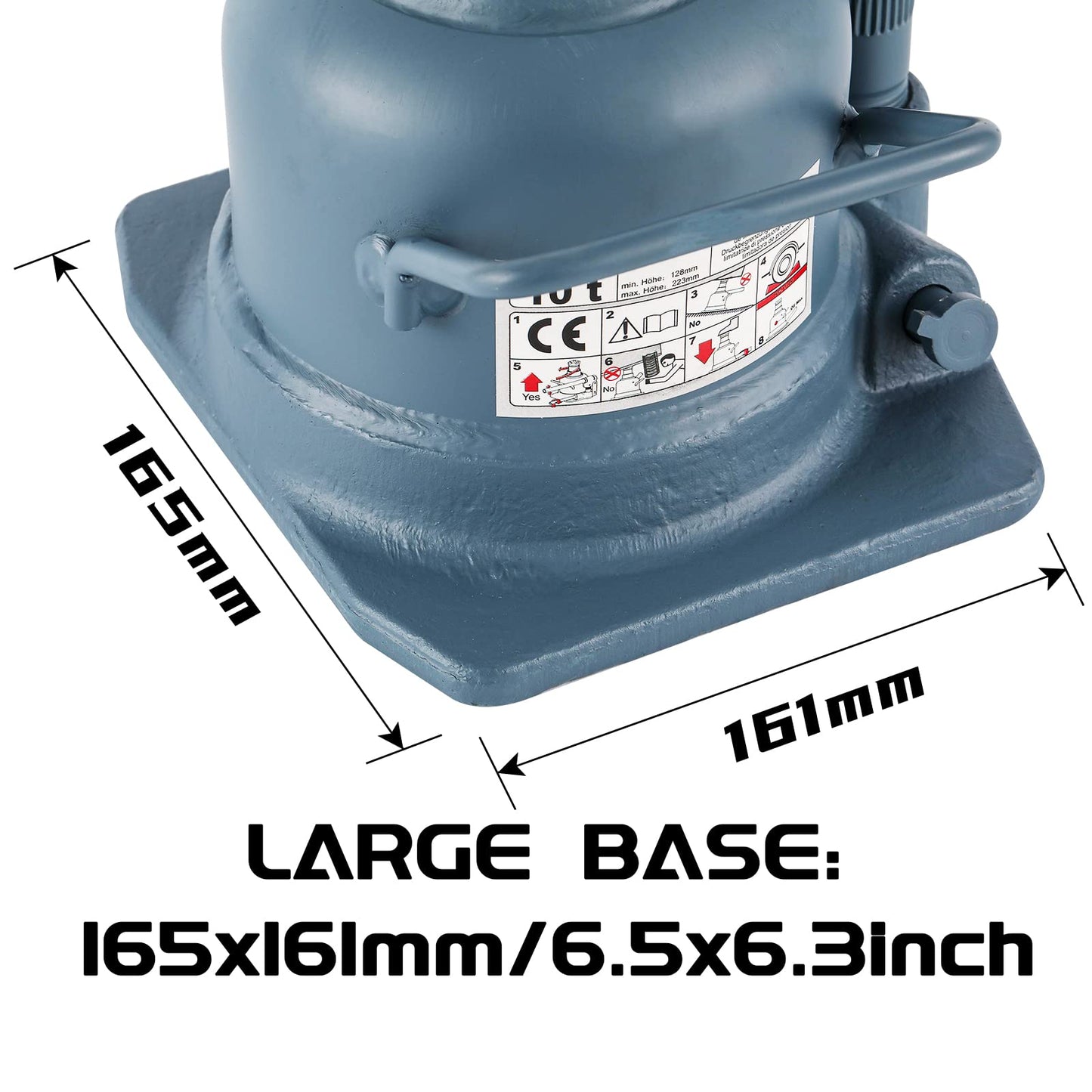BAOSHISHAN Double Ram Bottle Jack Hydraulic Welded Jack Truck Jack 10 Ton (Low Profile)