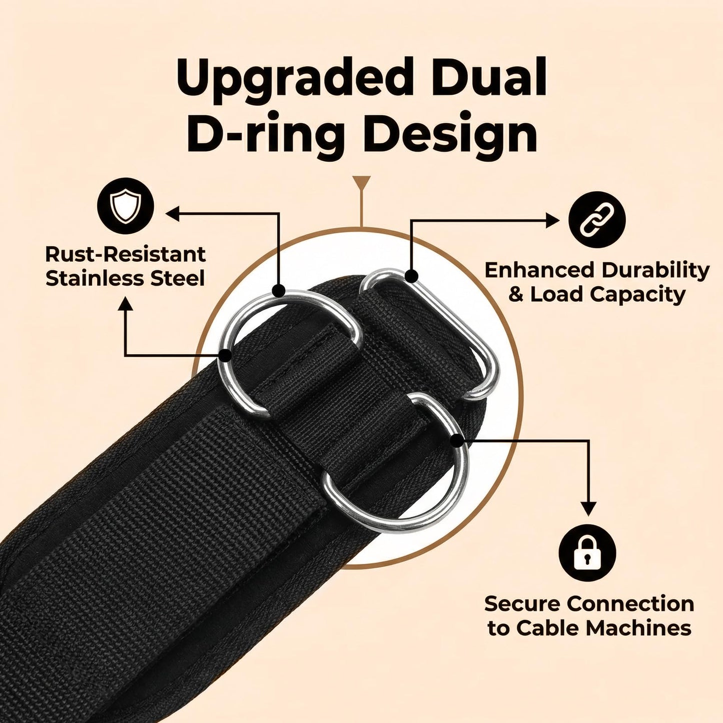 Weight Lifting Wrist Straps with D-Rings,Weight Straps,Heavy Duty Wrist Wraps,for Men & Women,Deadlifts,Pull-Ups,Cable Machines,Snatches