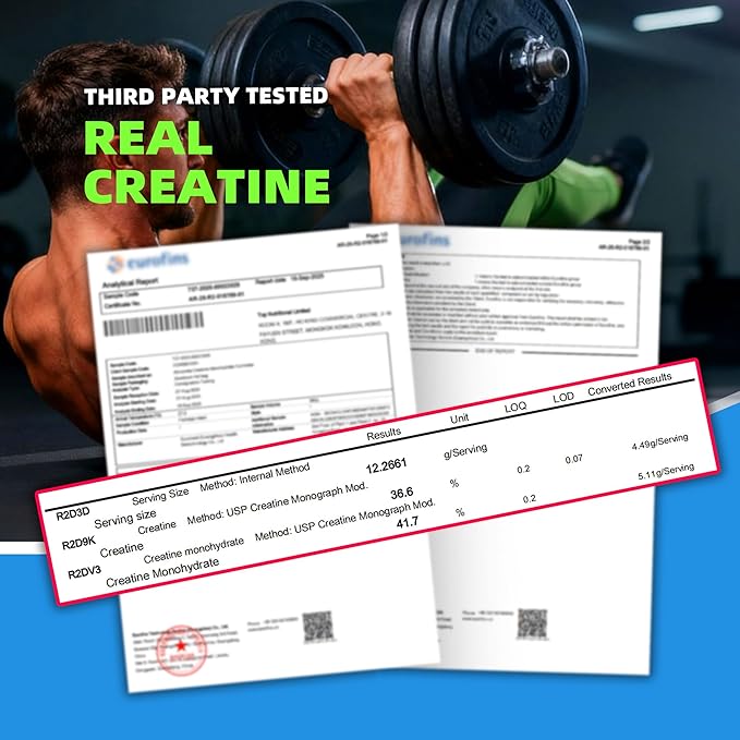 Creatine Monohydrate Gummies Complex for Men & Women - 120 Gummies Advanced Formula, L-Taurine + Vitamin B12 for Muscle Strength, Muscle Builder, Energy Boost, Pre-Workout Supplement -Blueberry