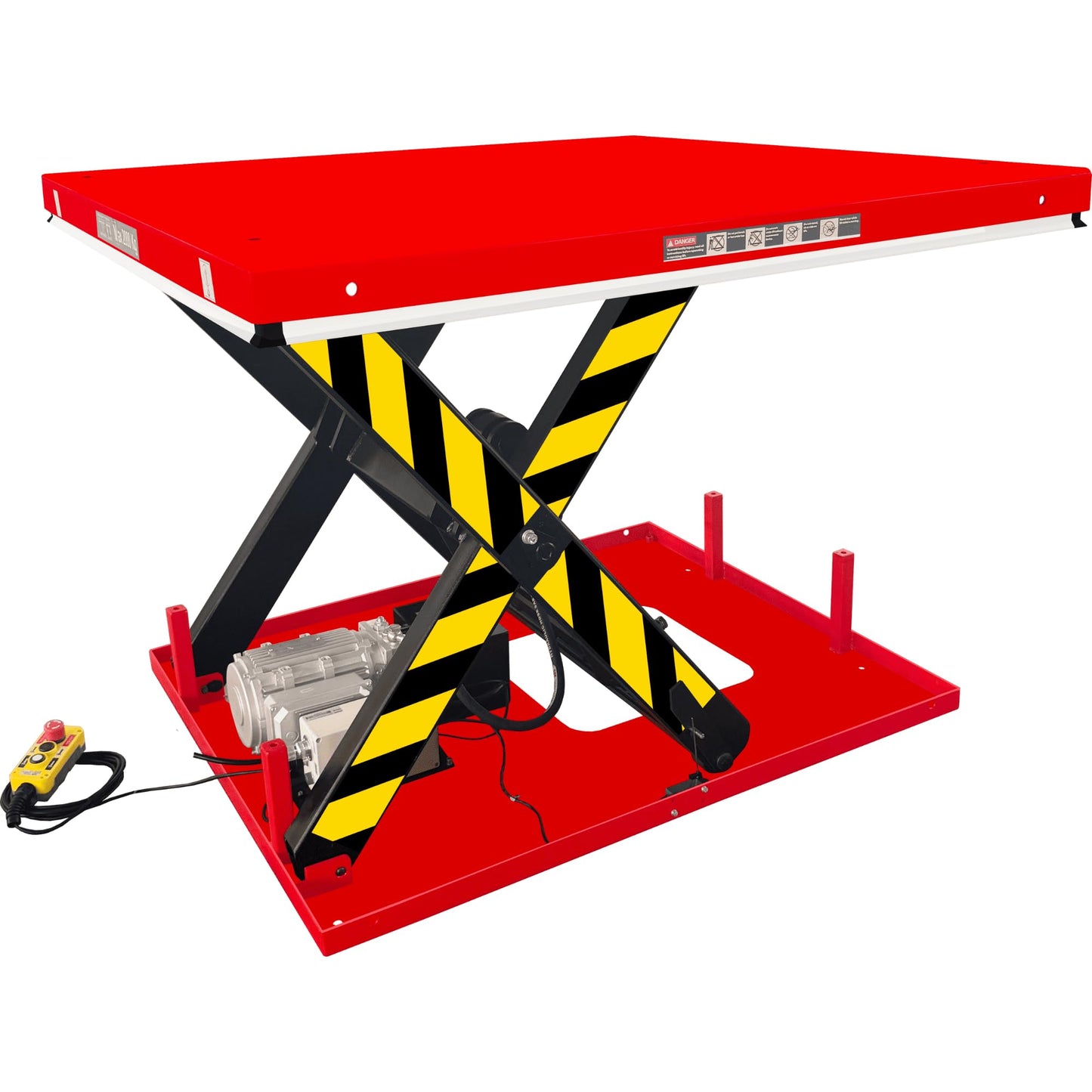 PAKE Electric Hydraulic Scissor Lift Table, 4,400 lb. Capacity, 48" x 48" Platform, 36.25" Lifting Height