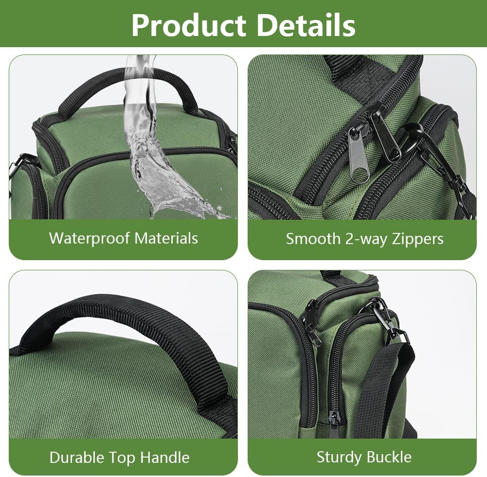 Ainiv Backpack, Backpacks DSLR Camera Bag, Waterproof Anti-Shock SLR Camera Case, Large Adjustable Shoulder Strap