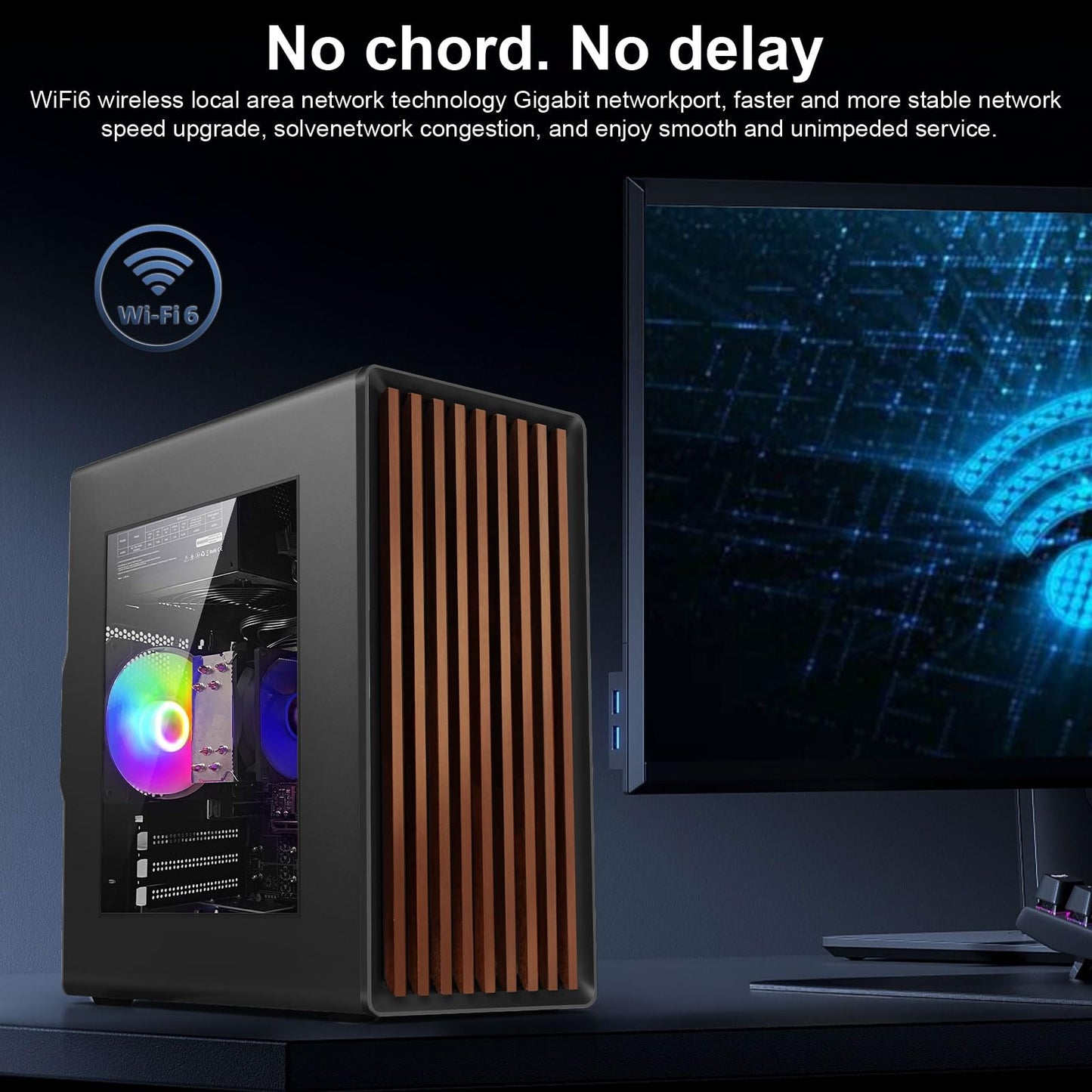 GPVHOSO Desktop Computer Tower PC, Intel Core i5 4570, 16GB DDR3 RAM, 512GB SSD, Windows 11 Home, Business Desktop with Wi-Fi 6, USB 3.0 and HDMI, Ideal for Work & Study