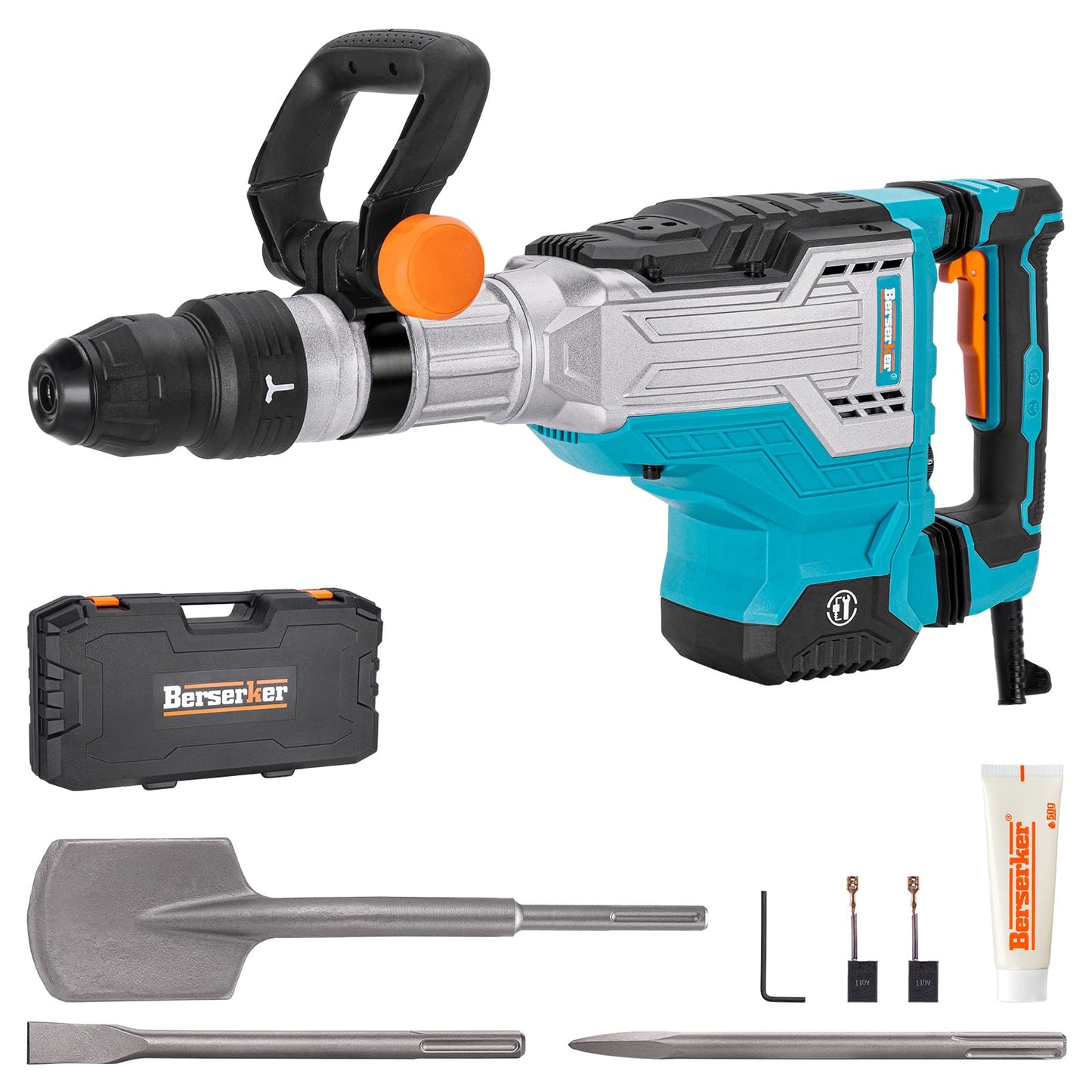 Berserker 25-Pound SDS-Max Demolition Jack Hammer with SDS Max Clay Spade, 4-1/2" x 18-1/2" Steel Shovel Bit