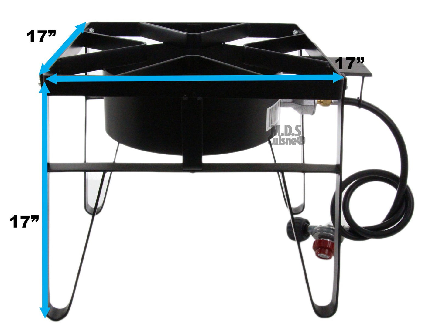 M.D.S Cuisine Cookwares Single High Pressure Gas Burner Square Patio Outdoor Stove Propane Camping Heavy Duty