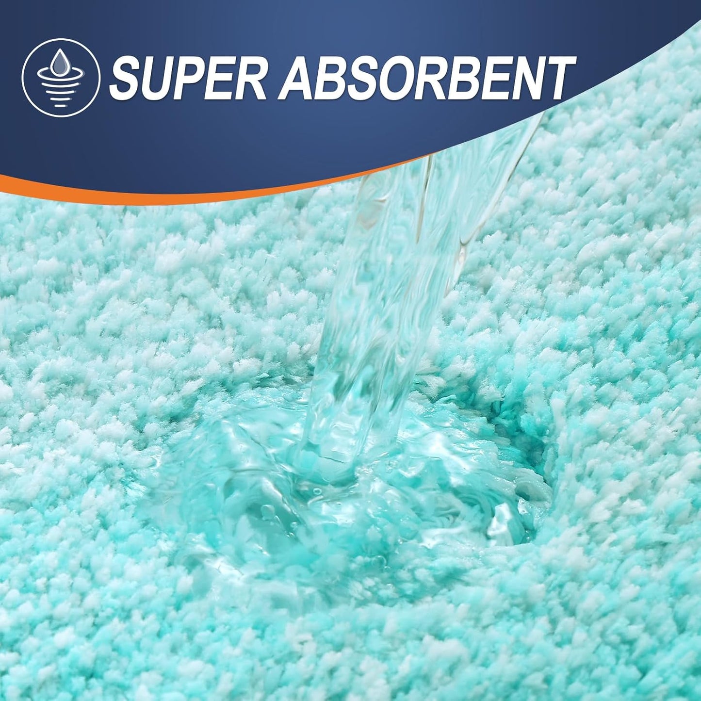 OLANLY Bathroom Runner Rug - Extra Soft Microfiber Mat | Quick Dry, Washable, 70x24, Teal