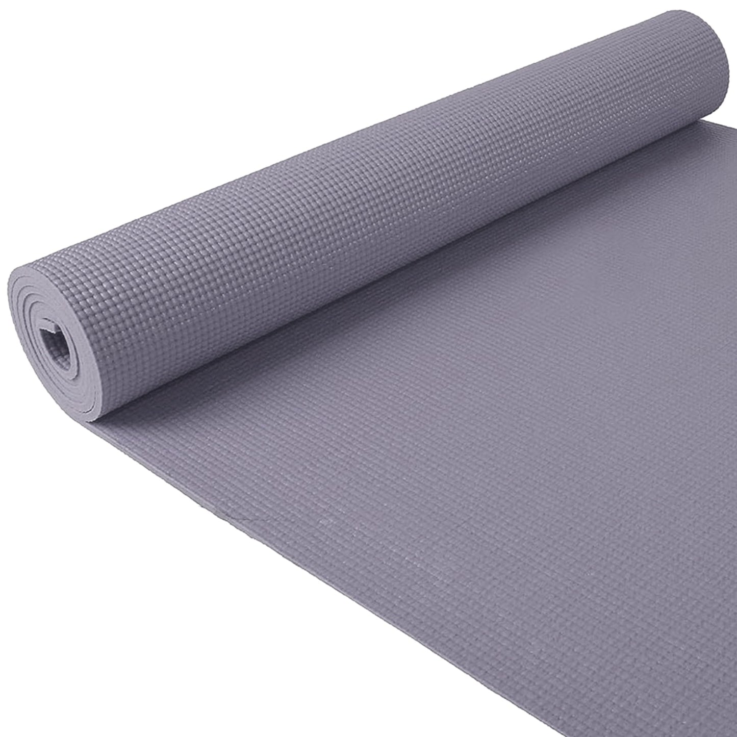 Fitvids 1/4-Inch High Density Thick Non Slip Yoga Mat with Knee Pad and Carrying Strap for Workout, Pilates, Gym Home Exercise, Grey