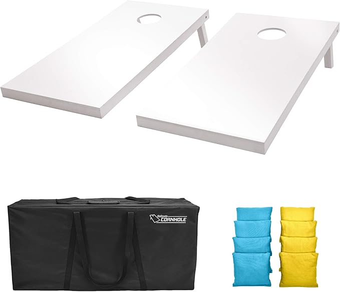 GoSports 4 ft x 2 ft Regulation Size Wooden Cornhole Boards Set - Includes Carrying Case and Over 100 Optional Bean Bag Colors