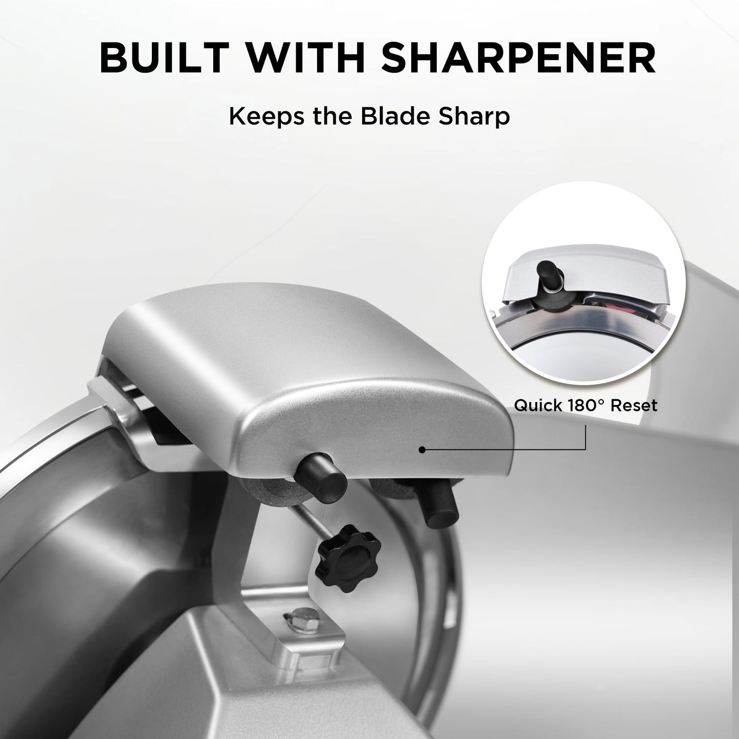 Valley Sportsman 10" Commercial Meat Slicer, Electric Deli Slicer with Adjustable Thickness Stainless Steel Blade, Built-in Sharpener, Food Slicer Machine for Meat/Bread/Cheese, Easy Cleaning