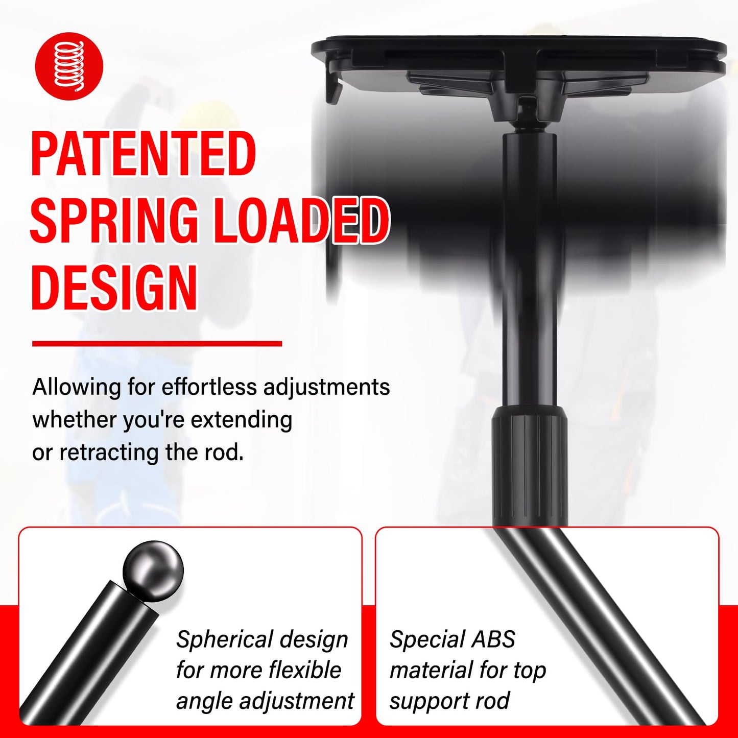 10FT Dust Barrier Poles Kit,Spring Retractable Zipper Wall Poles for Dust Barriers System,Home & Construction,Spring Barrier Loaded Poles for Renovation & Construction Renovation(Exclusive Patent)