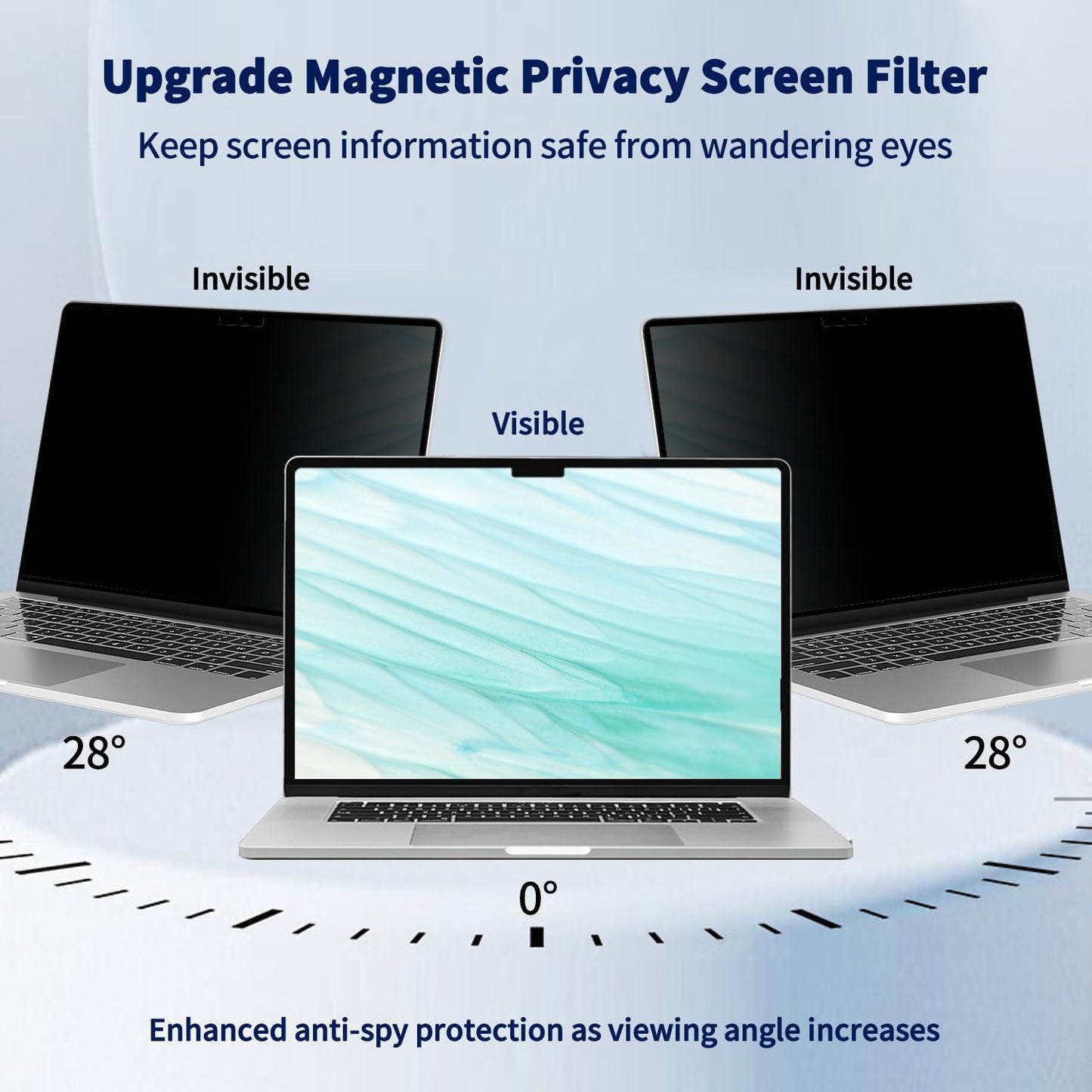 16 Inch 16:10, 16" 1920x1200 Magnetic Laptop Privacy Screen Removable Matte Anti Glare Blue Light Filter - Computer