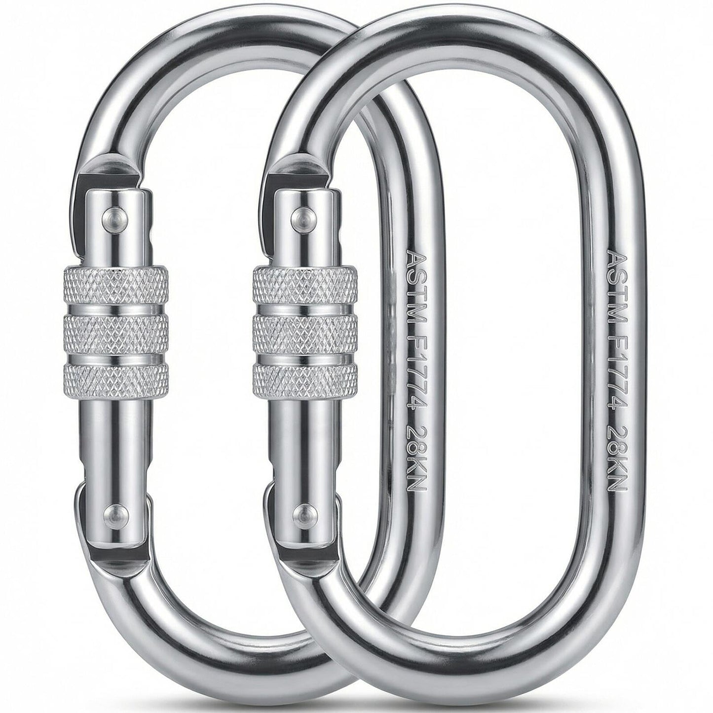 Heavy Duty Locking Carabiner Clip - 28KN /6295lbs Oval Carabiner, 4.3" Large High Strength Alloy Steel Caribiniers for Hammocks, Rigging, Gym, Ropes