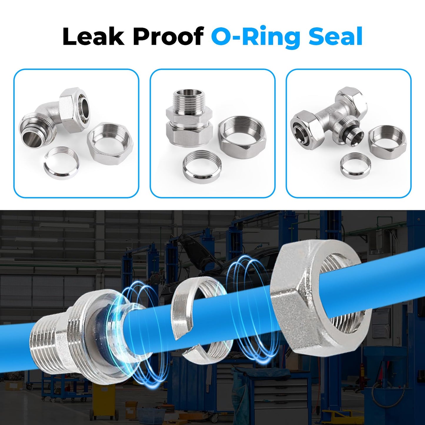 Shop Air line kit 3/4"×100'&200'&300' HDPE-Aluminum-HDPE Air Tubing Compressed Air Line Kit for Air Compressor Accessories Leak Proof&Easy to Install Compressed Air Piping System for Garage