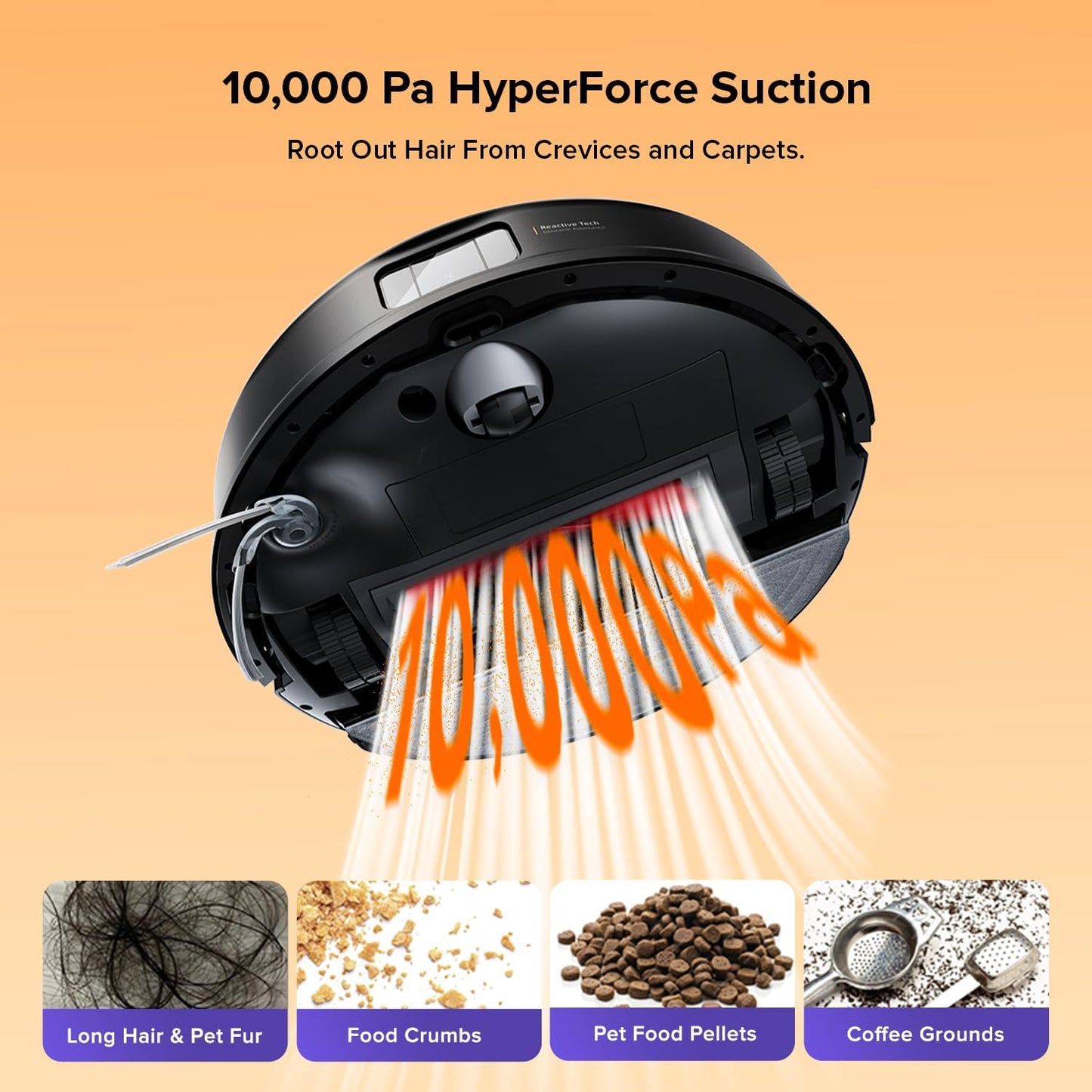 Roborock Q10 S5+ Robot Vacuum & Mop - 10,000Pa Suction, 70 Days Self-Emptying, Sonic Mopping | Black