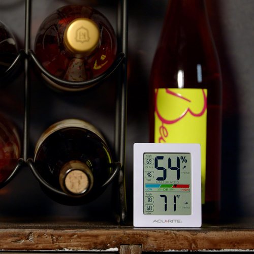 AcuRite Humidity Meter - Digital Thermometer & Hygrometer with Comfort Scale | 3 x 2.5 Inches, White