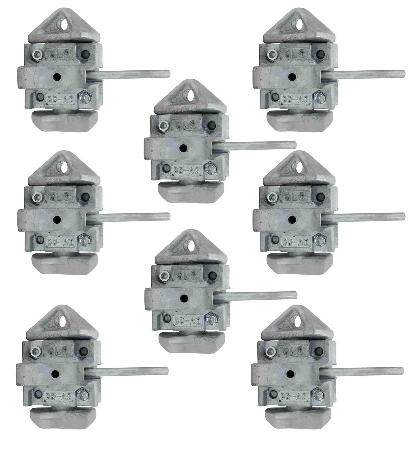 Mytee Products (8 Pack) Sea Rail Shipping Container Manual Twist Lock Left-Right Handlocking Casting Steel - No Lever Required