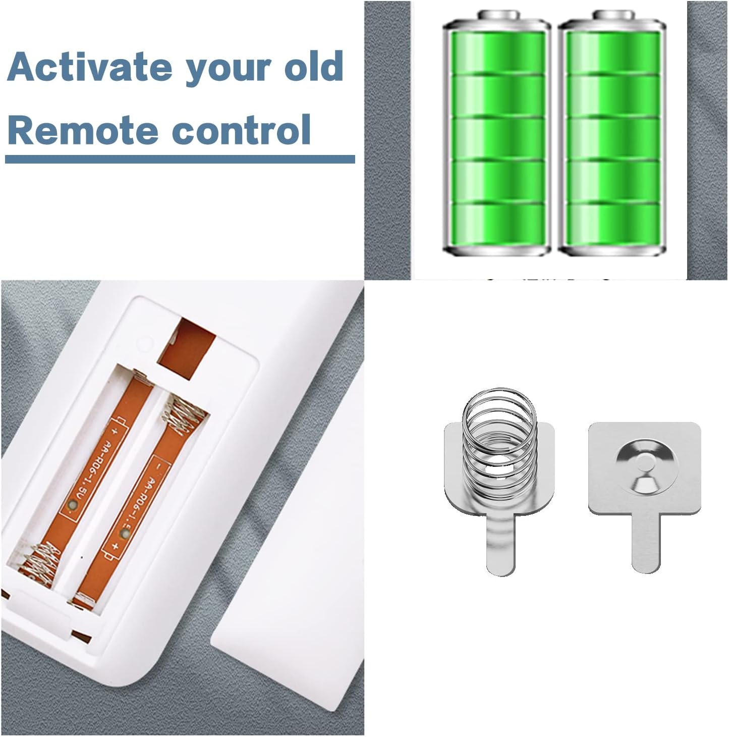 Harniruco 20 LifHap Pairs AA AAA Batteries Metal Battery Spring Contact Plate Replacement for Remote Control Battery