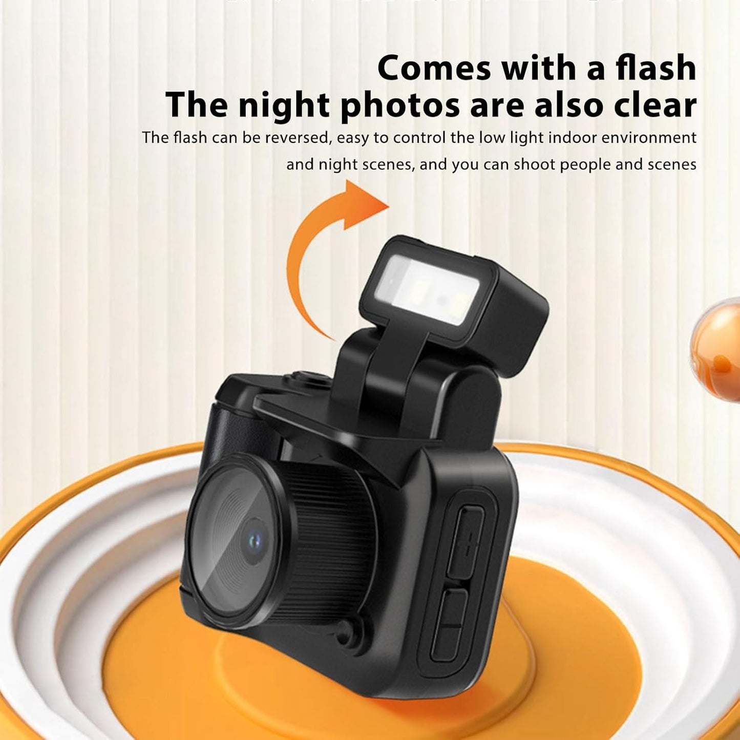 Dpofirs 1080P 1.44in 180mAh Small DV Camera, HD Thumb Camera with Color Screen, Video Recorder with Battery