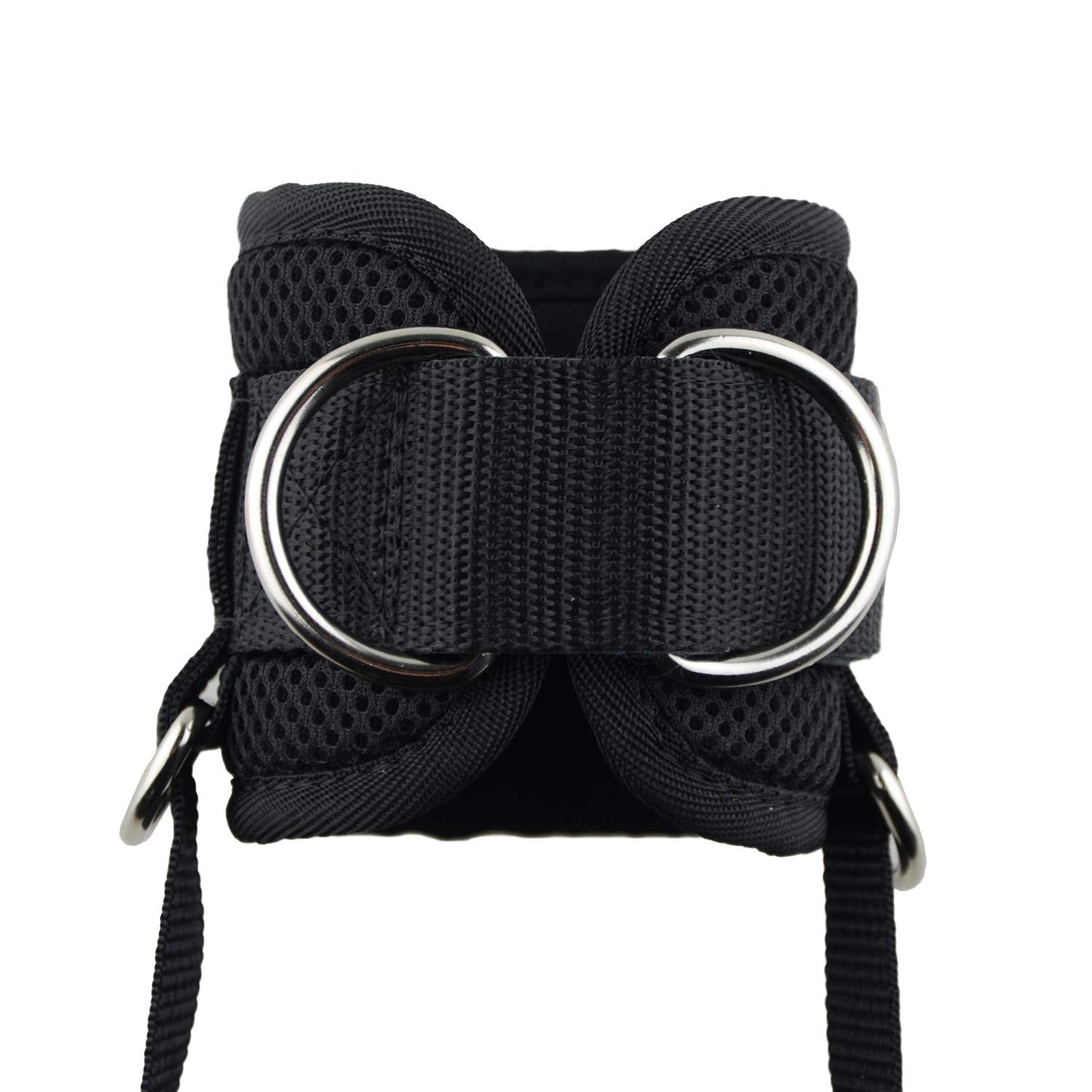 YCYU Upgrade Cable Machine Ankle Straps Fitness Cuffs for Men & Women, Neoprene Padded 4 D-Ring Heavy Duty Home Gym Cable Attachment for Glute Leg Butt Workout