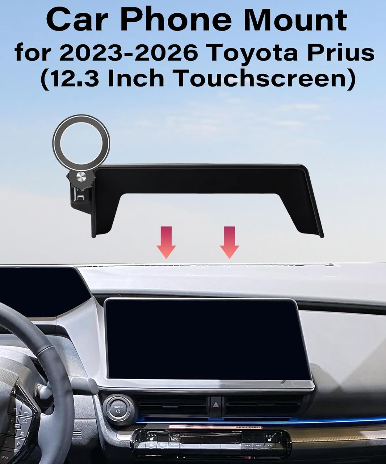 AbeeyGeomarn 2023 2024 2025 2026 12.3 Inch 360 Car Phone Holder for Toyota Prius Accessories Apply to Touch Screen