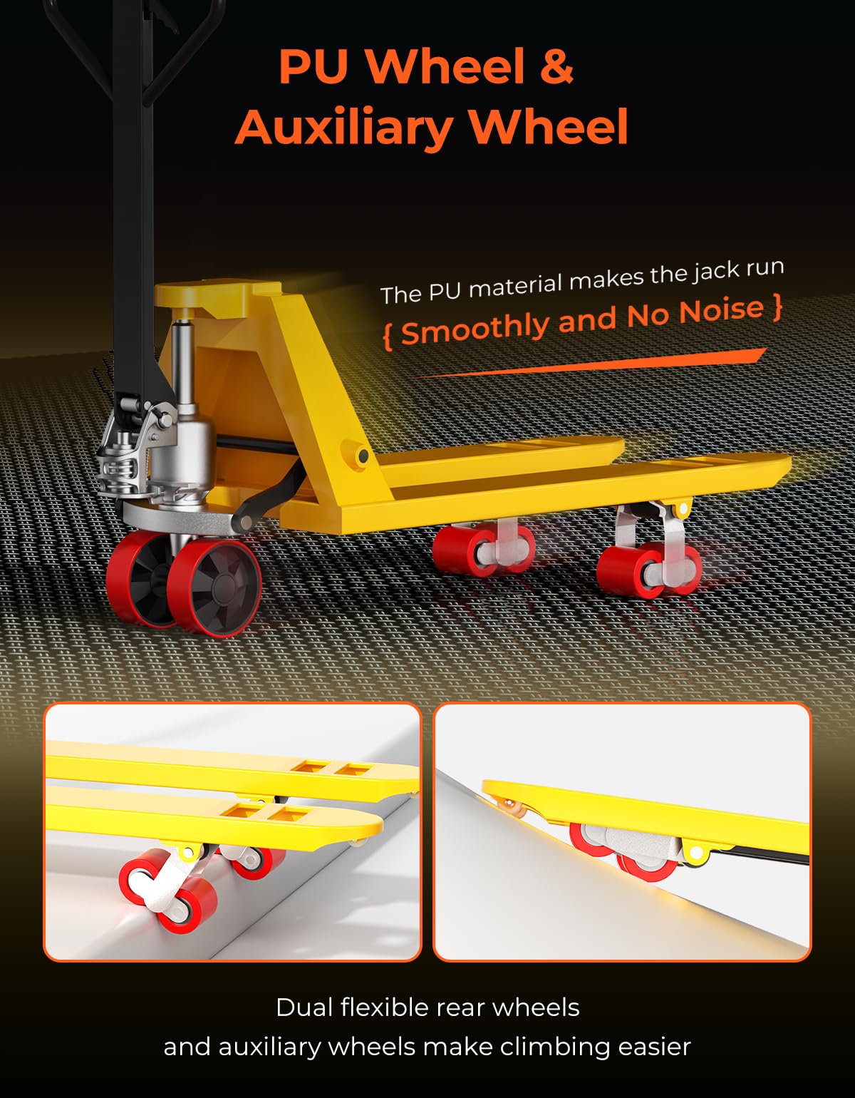 [Anti-Leakage Oil Pump] Arczorix Pallet Jack, 6600 Lb Capacity 27" W x 48" L Forks Size Small Mini Hand Pallet Truck Standard Duty Manual Pallet Trucks