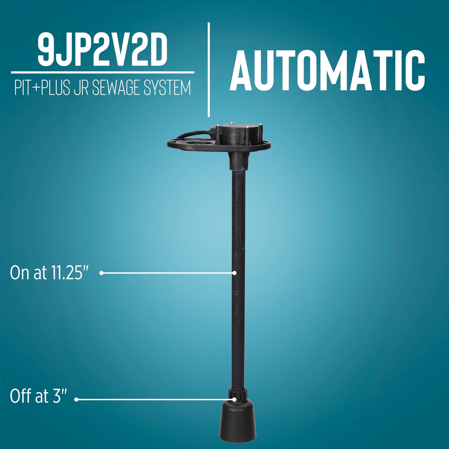 Little Giant 9JP2V2D Pit Plus JR Sewage Basin System with 115-Volt, 4/10 HP, 6000 GPH 9SC-CIM Sewage Pump, ECM Switch with 20-Ft. Cord, 2-inch Vent, 2-inch Discharge, Green/Blue/Black, 509687