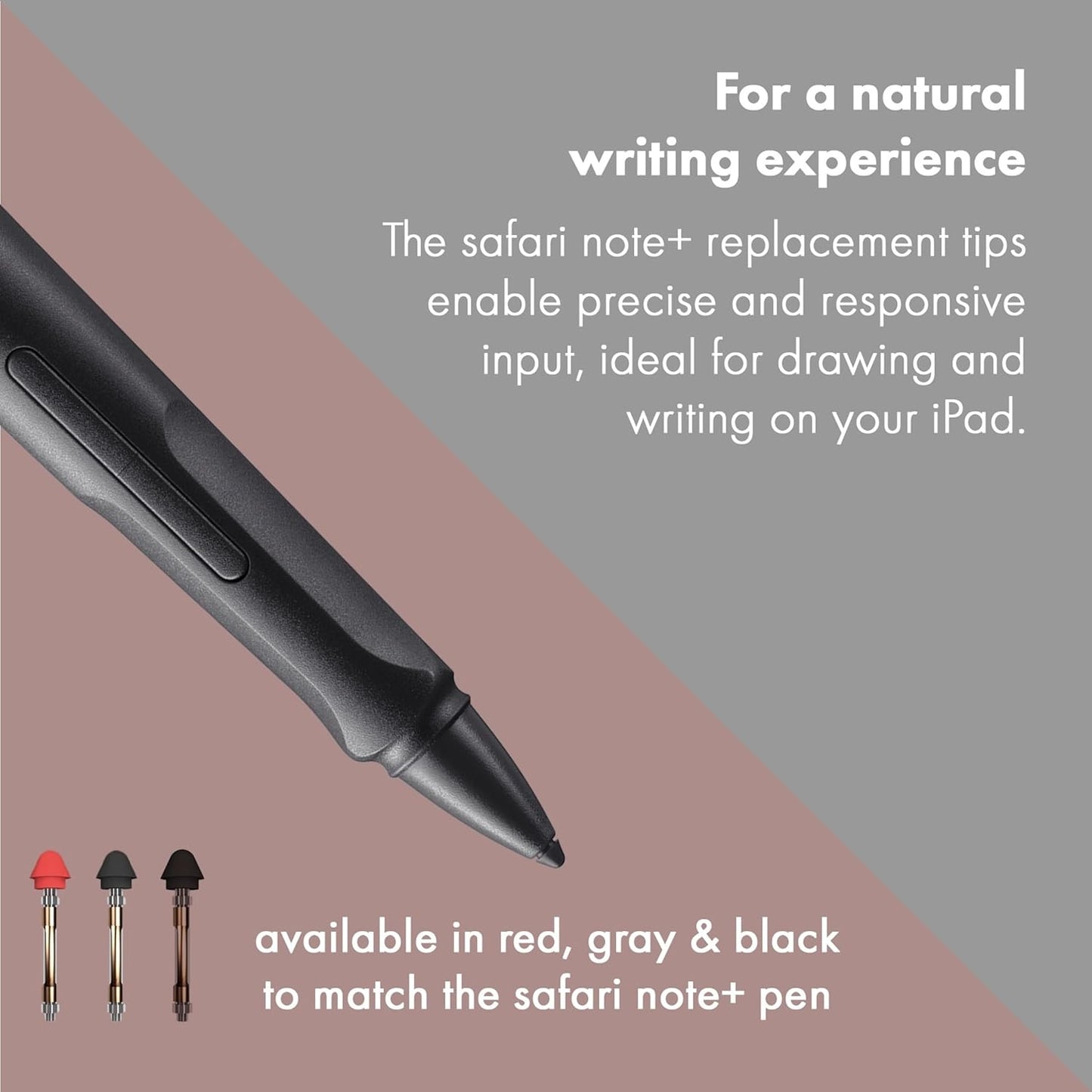 Lamy 2 Safari Note+ Stylus Pen Replacement Tips - Black, Medium, Pkg