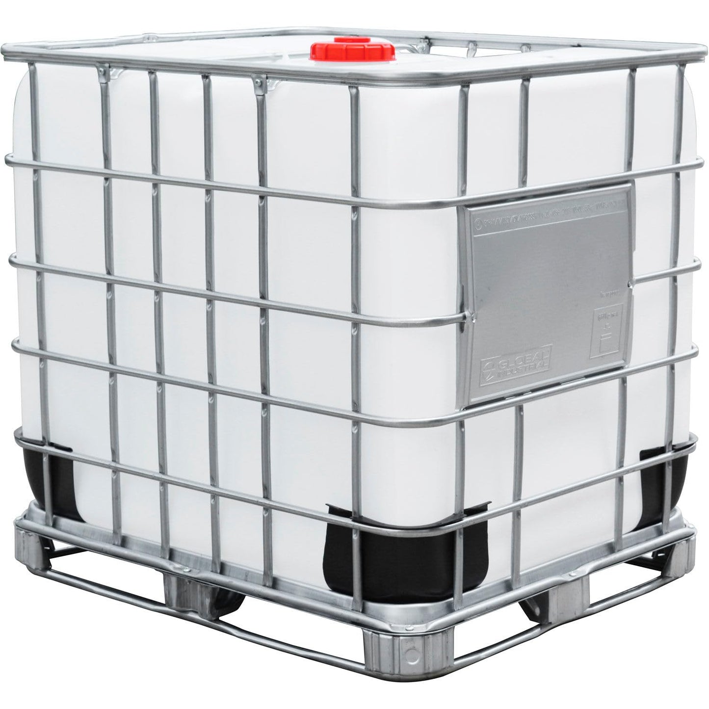 Global Industrial IBC Container 275 Gallon UN Approved, Corrosion-Resistant Composite Metal Pallet Base, for Hazardous and Non-Hazardous Liquid Transportation, 47-1/2"L x 39-1/2"W x 45-1/2"H