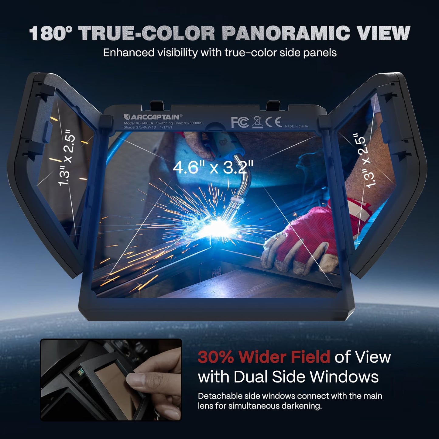 ARCCAPTAIN 50Amps Plasma Cutter and Intelligent Auto-Shade Welding Helmet